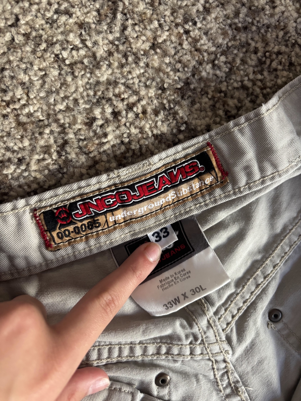 JNCO JEANS Y2K Light Khaki Cargo Pants
